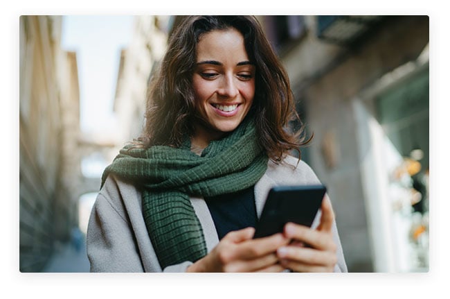 behavioral health patient looking at their phone