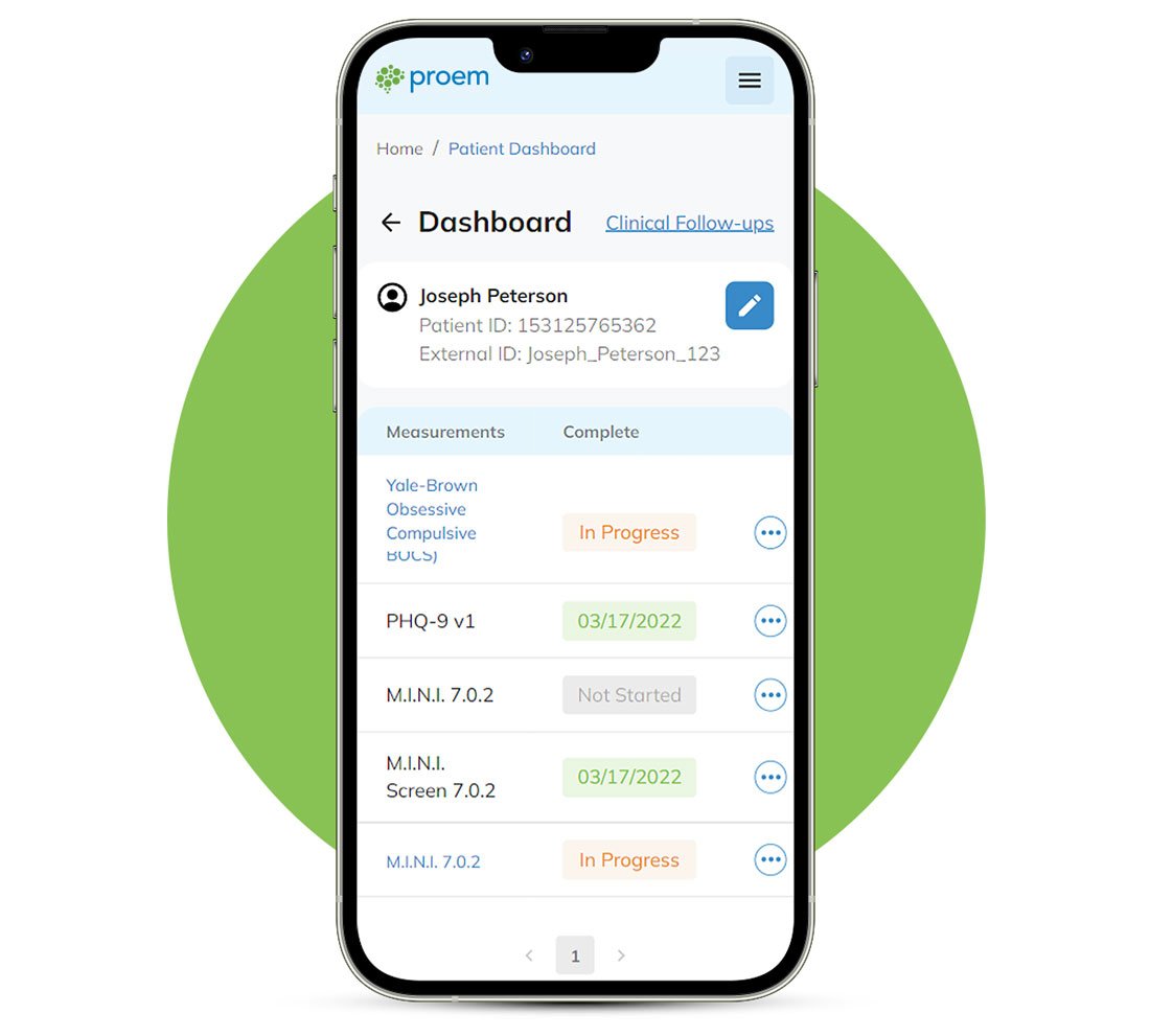 Proem mobile dashboard