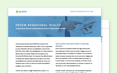 Proem: Supporting Measurement-Based Care in Behavioral Health
